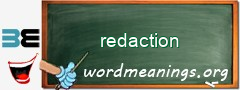 WordMeaning blackboard for redaction